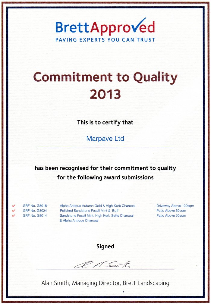 Brett Approved Installer Awards