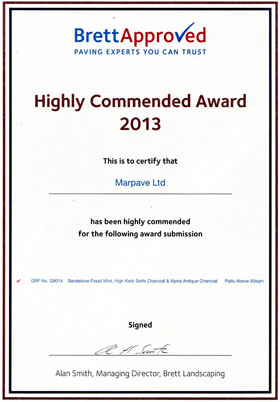 Highly Commended Award for Sandstone Fossil Mint Patio